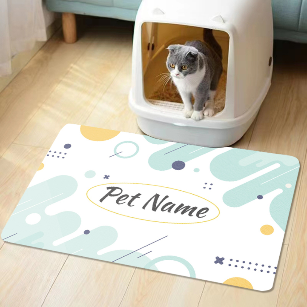 Custom Photo Pet Mat With Name Personalized Photo Non Slip Pet Mat for Dogs  or Cats 