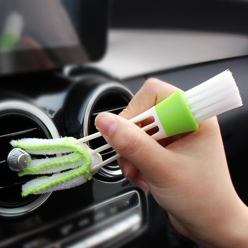 2PCS Car Air Vent Cleaner Double-end Micro Fiber Duster