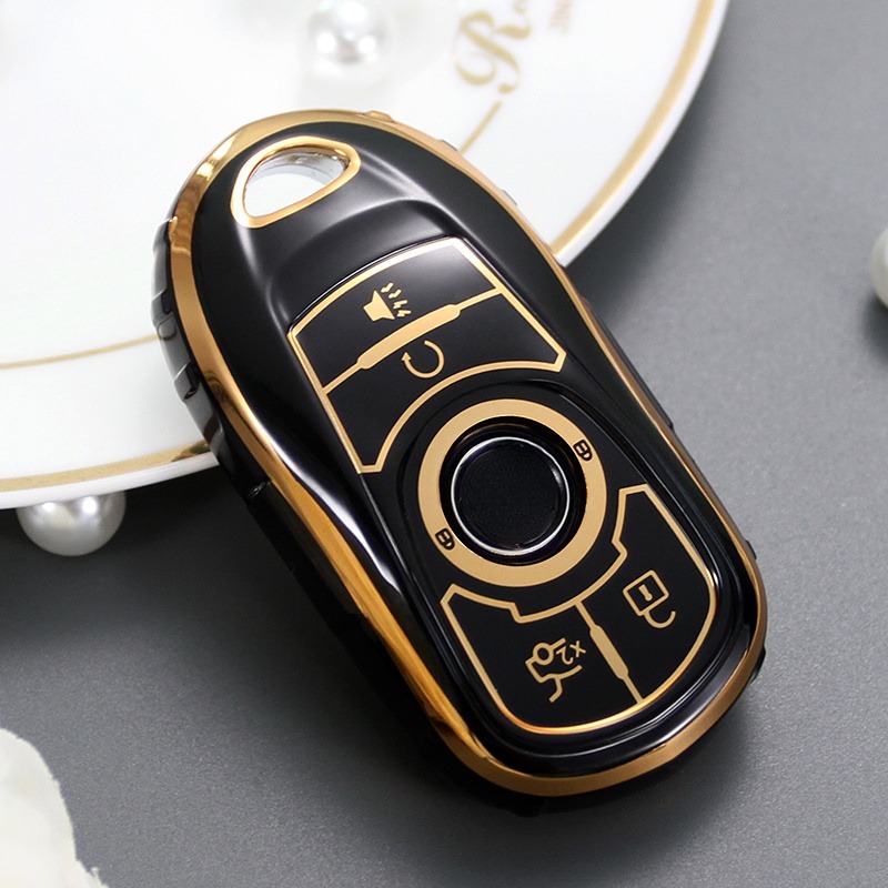 CARFIB Key Fob Cover for Buick Accessories Enclave Encore Envision GL8  Lacrosse Regal Verano 2022 2021 2020 2019 2018 Key Case Holder Car Remote  Key