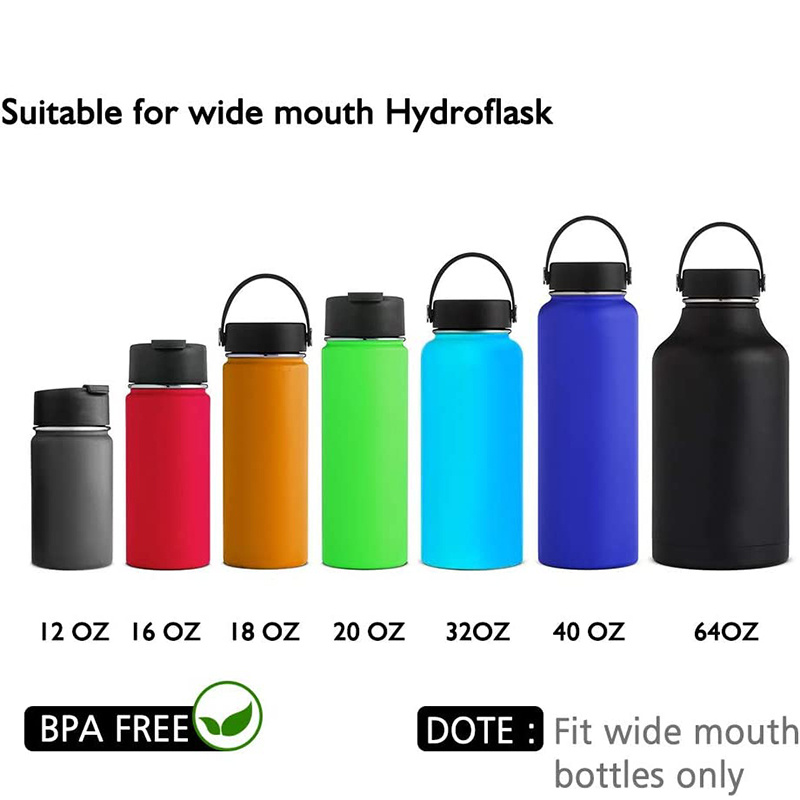 Water Bottle Holder with Strap Fits Wide Mouth Bottles Cup Handle