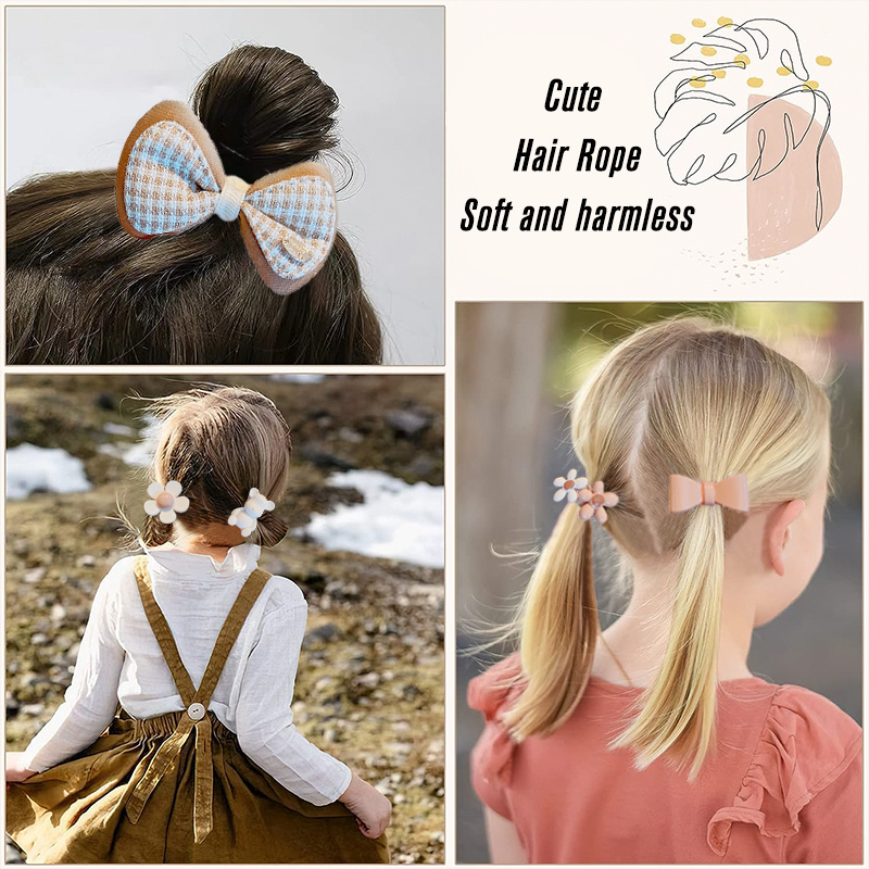 10 pcs/set bonitas bandas para el cabello para niña pequeñas gomas