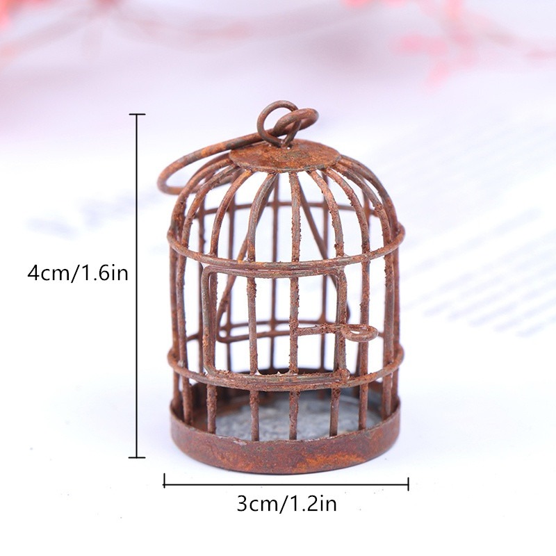 Mini Iron Metal Bird Cage Creative Small Bird Cage Ornament - Temu