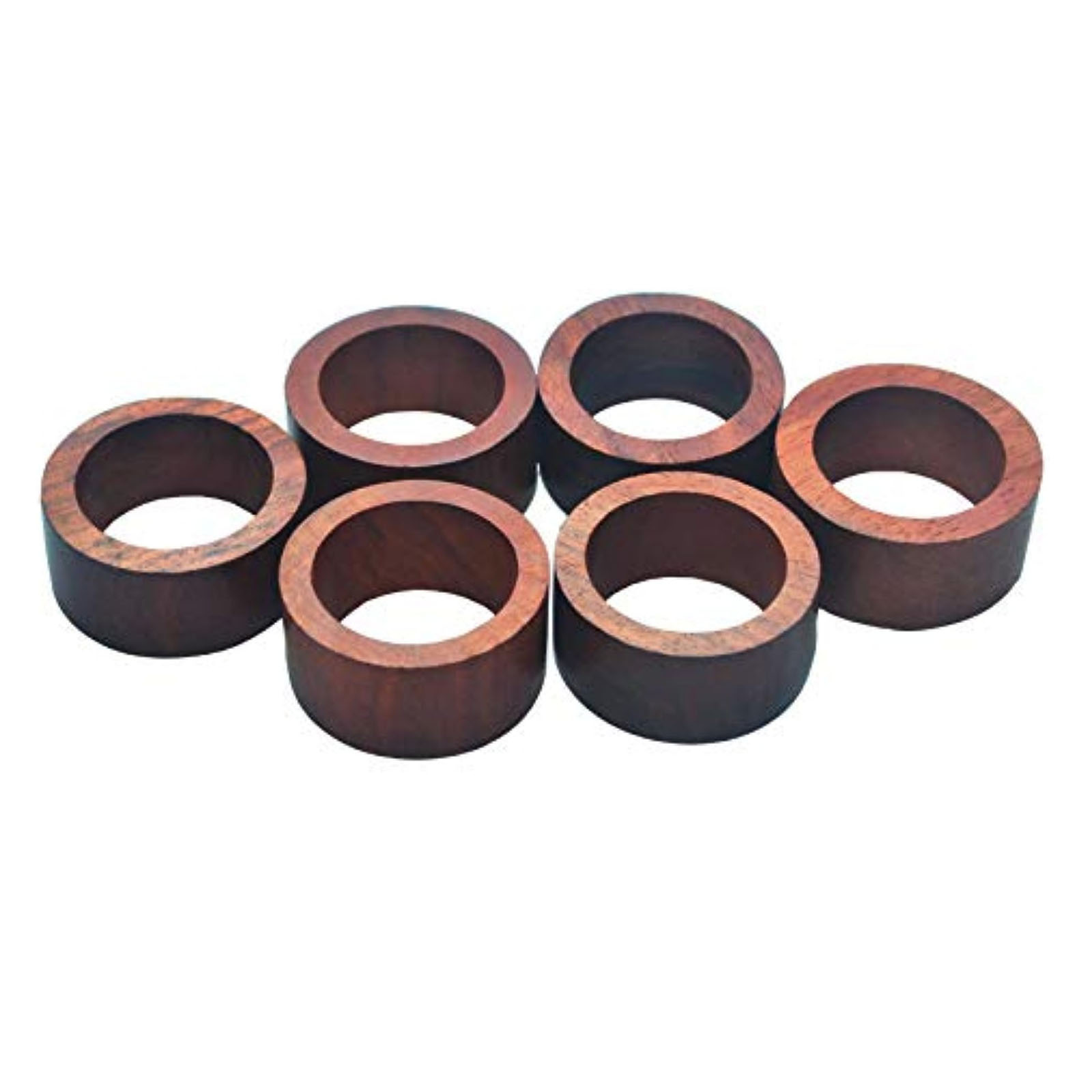 6/12pcs, Wooden Napkin Rings, Handcrafted Wood Napkin Rings, Rustic Style  Napkin Buckles, Perfect For Dining, Anniversaries, Birthdays, And Christmas