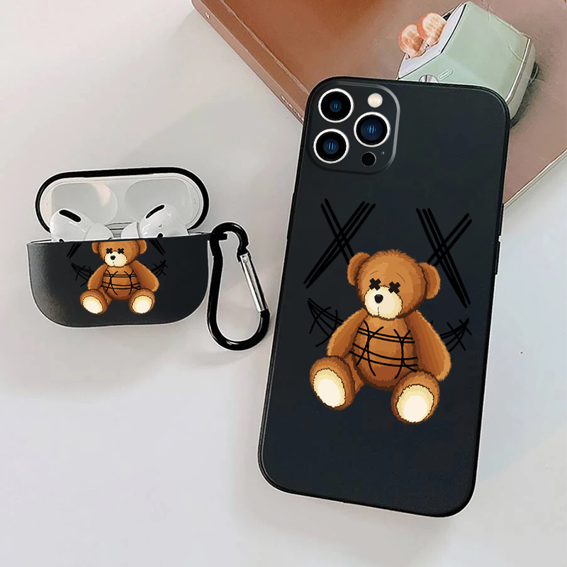 BEAR BRICK KAWS ROBOT BROWN iPhone 14 Plus Case Cover