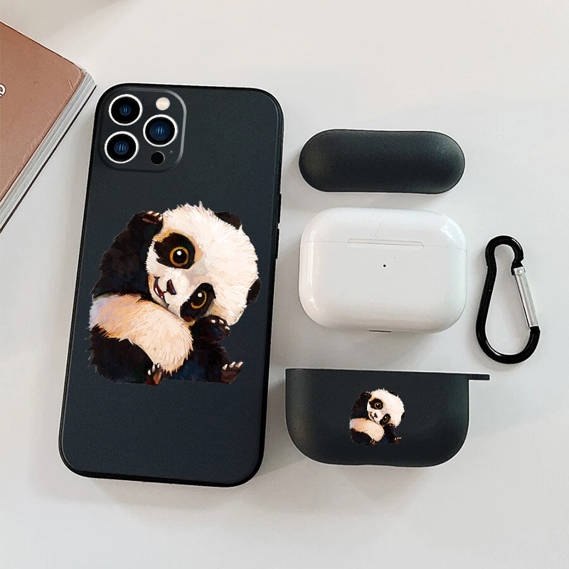 

1pc Earphone Case For Airpods Pro & 1pc Phone Case With Cute Panda Graphic For Iphone 11 14 13 12 Pro Max Xr Xs 7 8 6 Plus