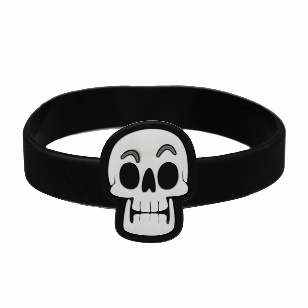 6pcs Gothic Ghost Pumpkin Charm Party Silicone Bracelet Bangle