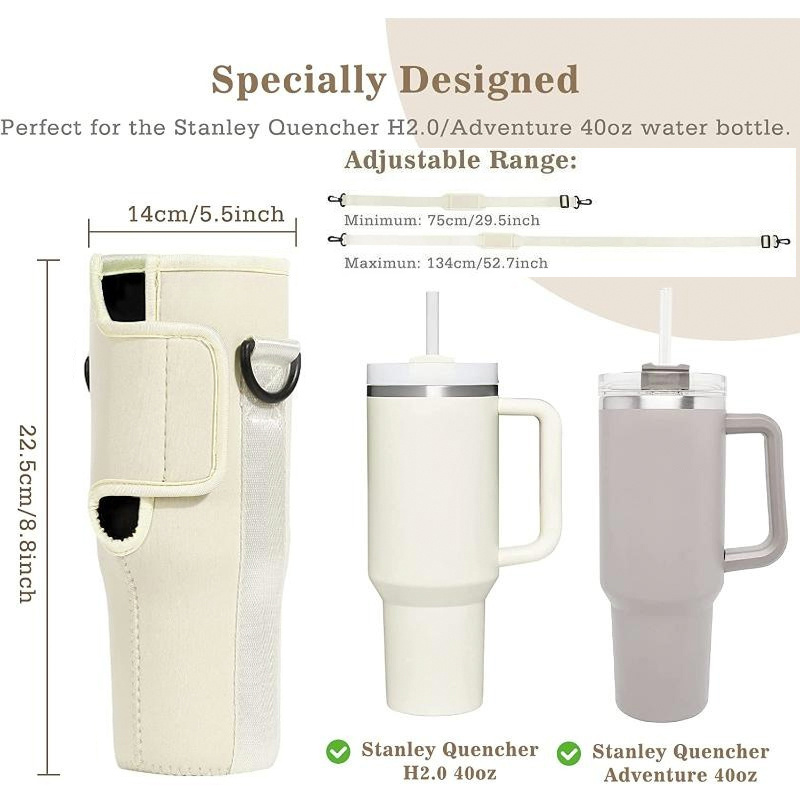 Adjustable Water Bottle Holder With Storage Pouch Bag - Perfect For Stanley  H2.0 Tumbler, Ideal For Hiking, Travelling, Camping & Climbing! - Temu