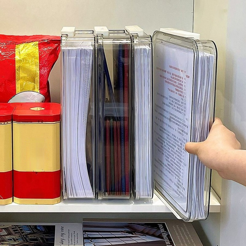 Pet Transparent File Box Test Paper Organizer Box A4 Paper - Temu