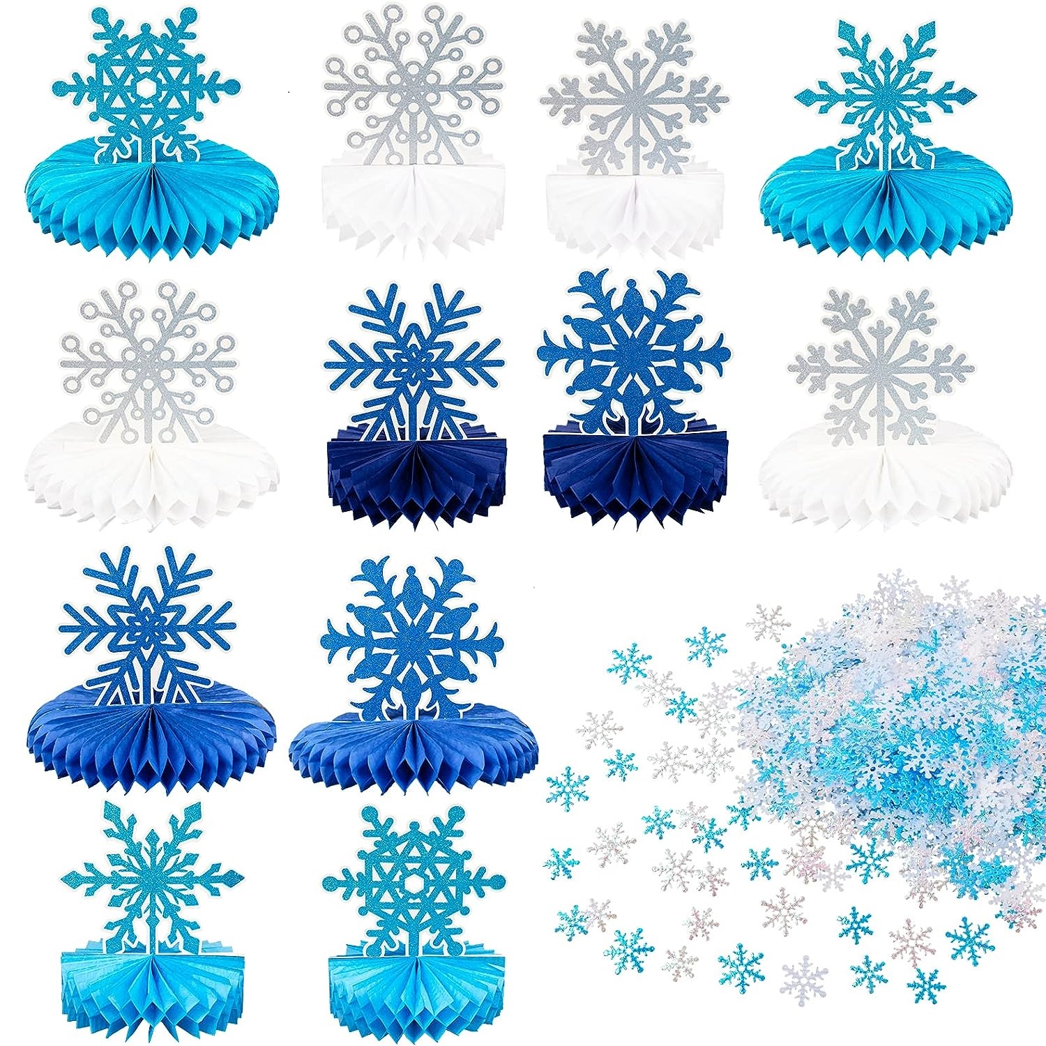 300pcs Snowflake Confetti For Winter Wonderland Decorations Snowflakes For  Crafts Snowflake Baby Shower Confetti Winter Wedding Decorations Snowflake