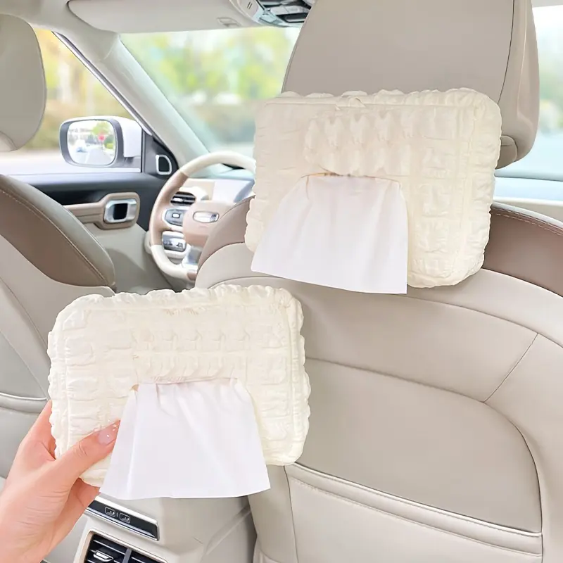 1pc car tissue box paper towel holder car sun visor tissue box holder seat belt shoulder cover car interior decoration car accessories Product details 0