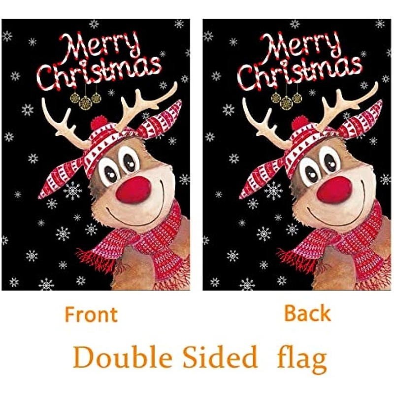 Christmas Garden Flags,christmas Flag, Double-sided Elk Christmas House  Flag, Double Thickness Burlap Outdoor Christmas Flags For Christmas Garden  And Home Decoration Temu Australia