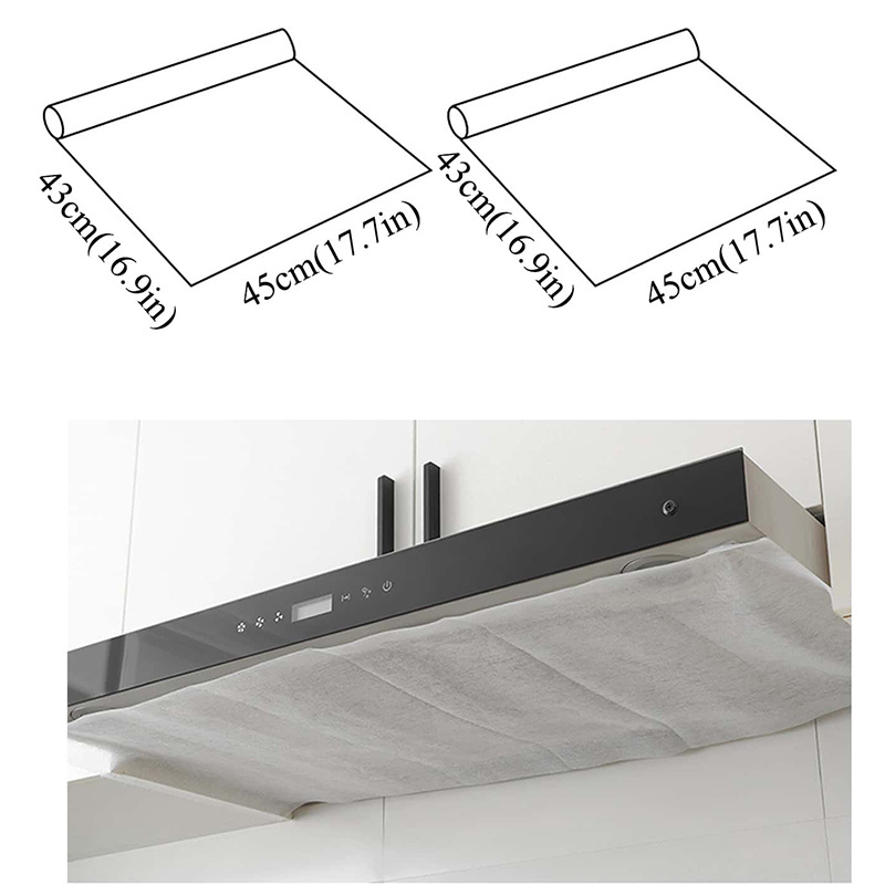 12pcs Range Hood Absorbing Paper High Temp Filter