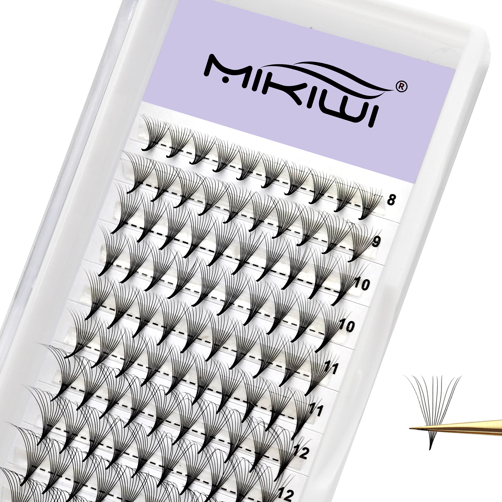 AGUUD-Rapid Volume Fans Lashes, C, CC, D, DD Curl, Extensões de cílios,  Cílios Blooming, 0.03, 0.05, 0.07mm, Cílios Easy Fan