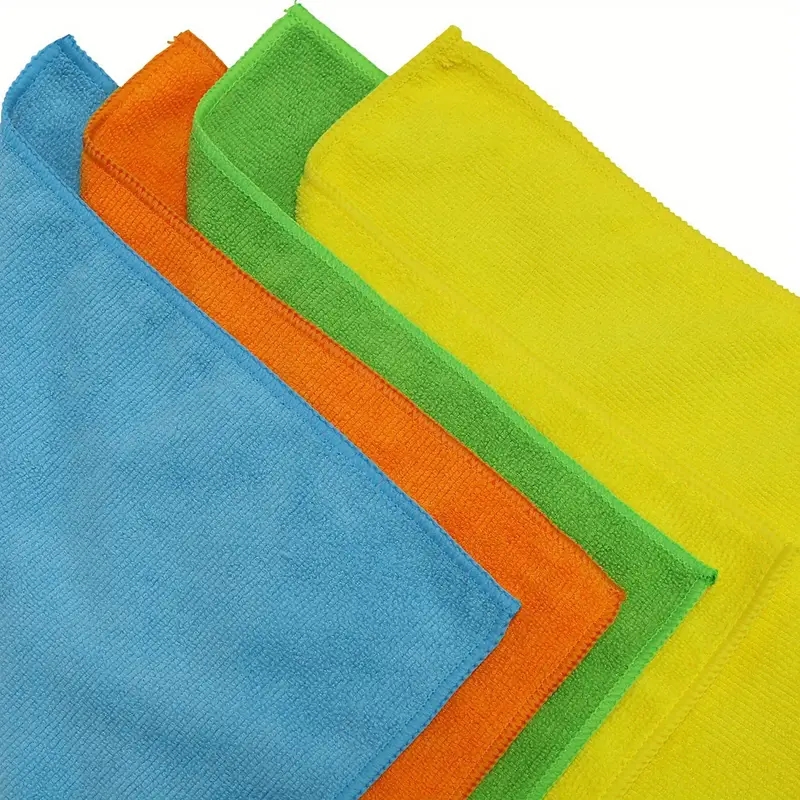10pcs/pack Random Color Scouring Pads, Square Dish Cloth, Simple