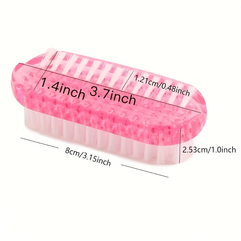 Pennello per Unghie Nail Art 2pcs Spazzolino per Unghie Bambini Spazzola  per Unghie a Mano Doppia Faccia Pennello Piccolo per Pulire le Dita Delle