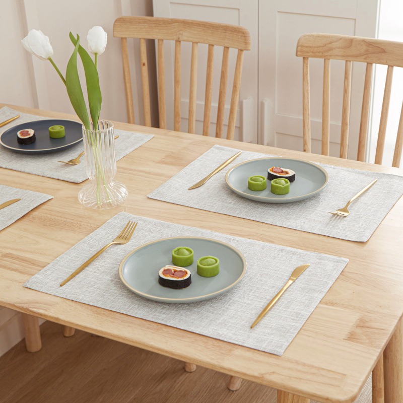 Linen Solid Color Placemat Heat Insulation Dining Table Mat - Temu