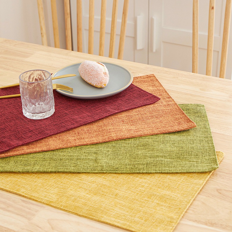 Cotton Linen Placemat Heat Insulation Mat Table Napkin Napkin Fabric Table  Mat