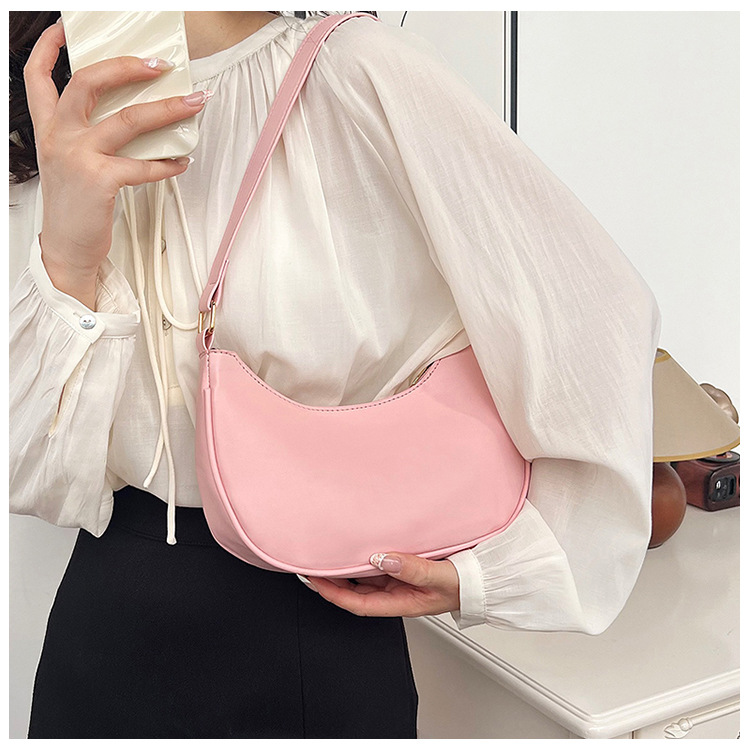Saddle Bag with Strap Antique Pink Smooth Calfskin
