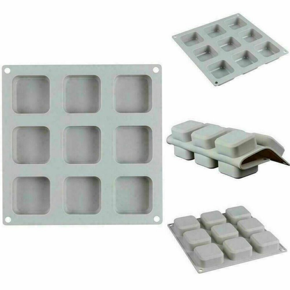 1set/12grids Rectangle Silicone Soap Molds - Mixed Patterns - Soap Making  Supplies By The Silly Pops Silicone Handmade Soap Mold Silicone Cake Mold Ar