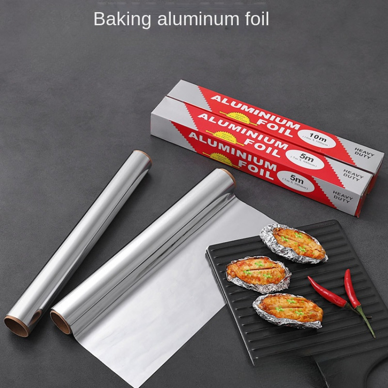 Rouleau de papier huileux jetable 10m 1, feuille d'aluminium pour cuisson  au four Barbecue, emballage