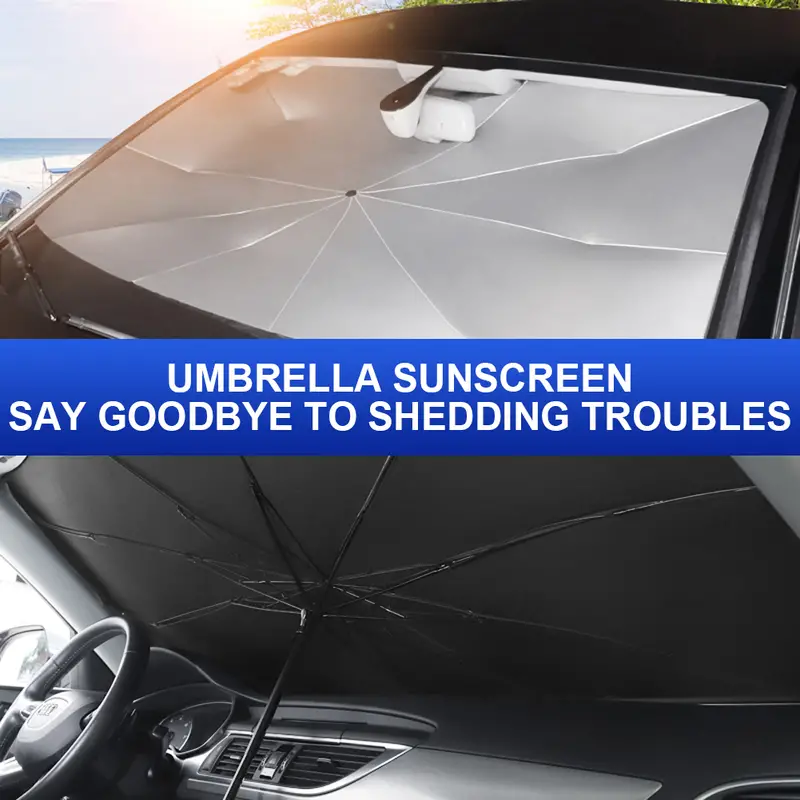 Car Front Windshield Sunshades Foldable Sun Shade Umbrella - Temu United  Kingdom