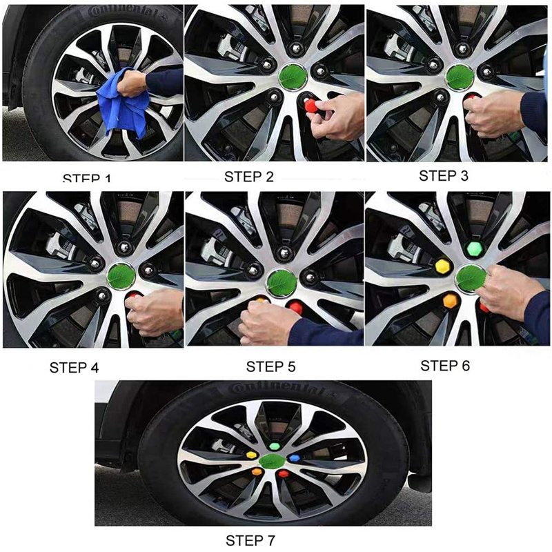 ▷ 20Pcs Car Wheel Nut Caps Protection Anti - Rust Auto Hub Car