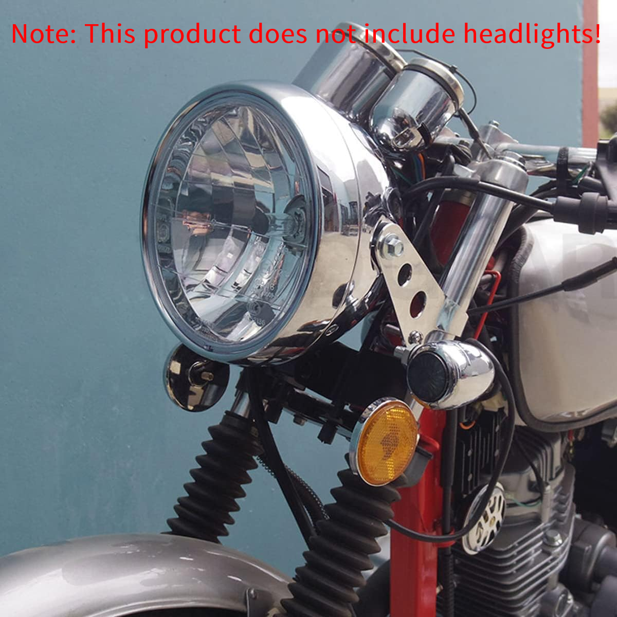 Motorcycle Headlight Assembly Casing for All 5.75 LED Headlamp in Chrome  Harley - Original Cafe Racer