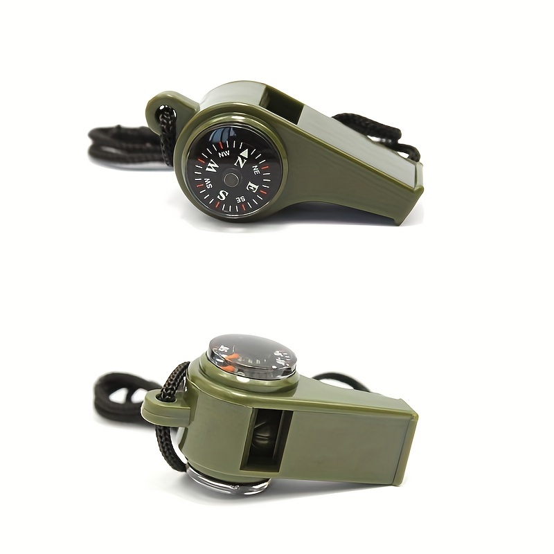 Multi-functional Emergency Survival Whistle With Compass, Thermometer, And  Magnifier - Ideal For Hiking, Camping And Fishing - Temu