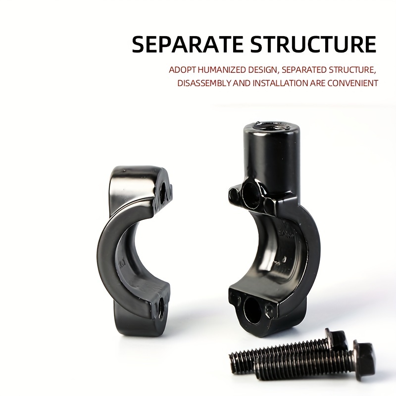 2pcs Universal Motorcycle Mirror Mount Holder Clamp Adaptor 10mm 8mm Thread