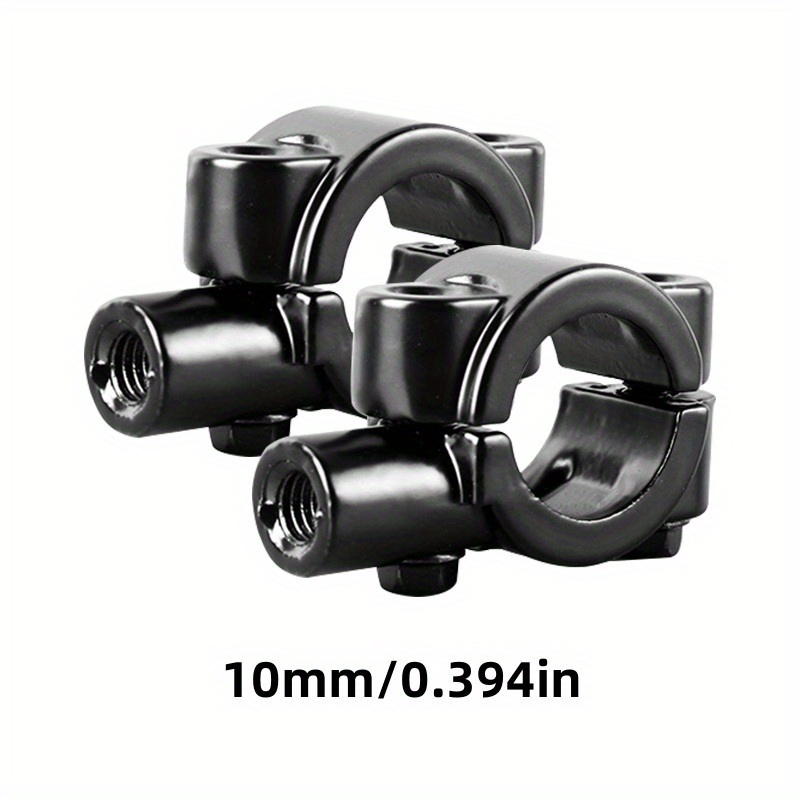 2pcs Universal Motorcycle Mirror Mount Holder Clamp Adaptor 10mm 8mm Thread