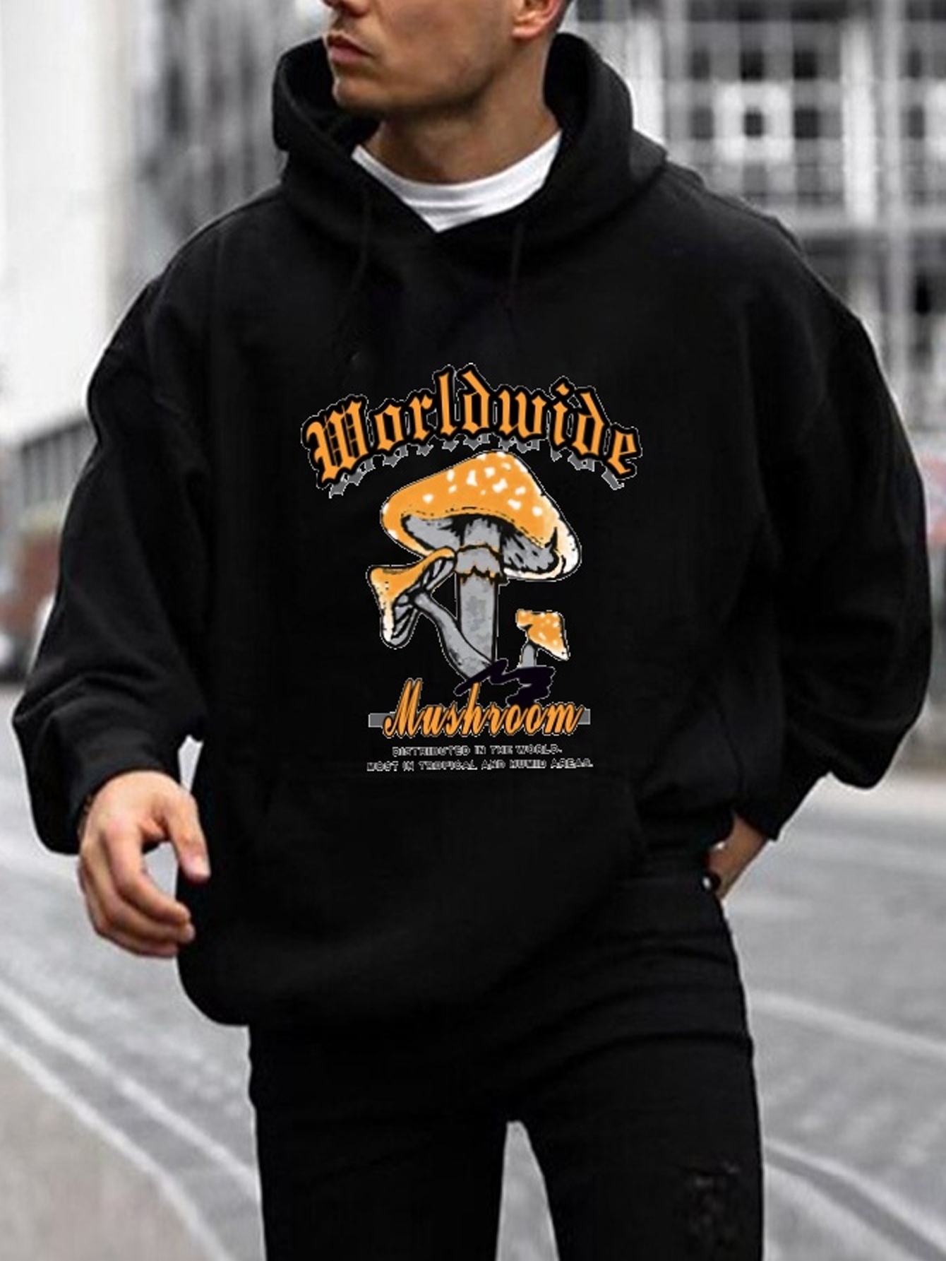Worldwide Hooded Sweatshirt Black