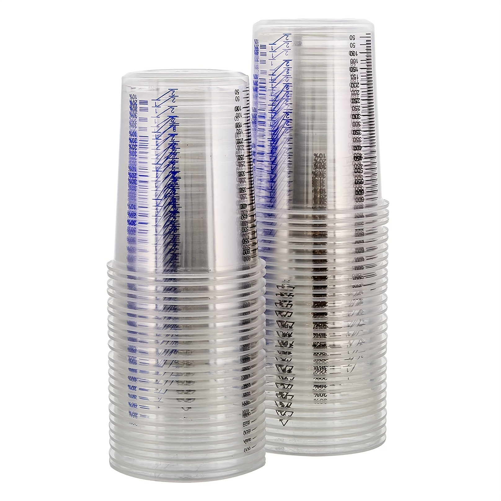 10oz Disposable Graduated Clear Plastic Cups for Mixing Paint