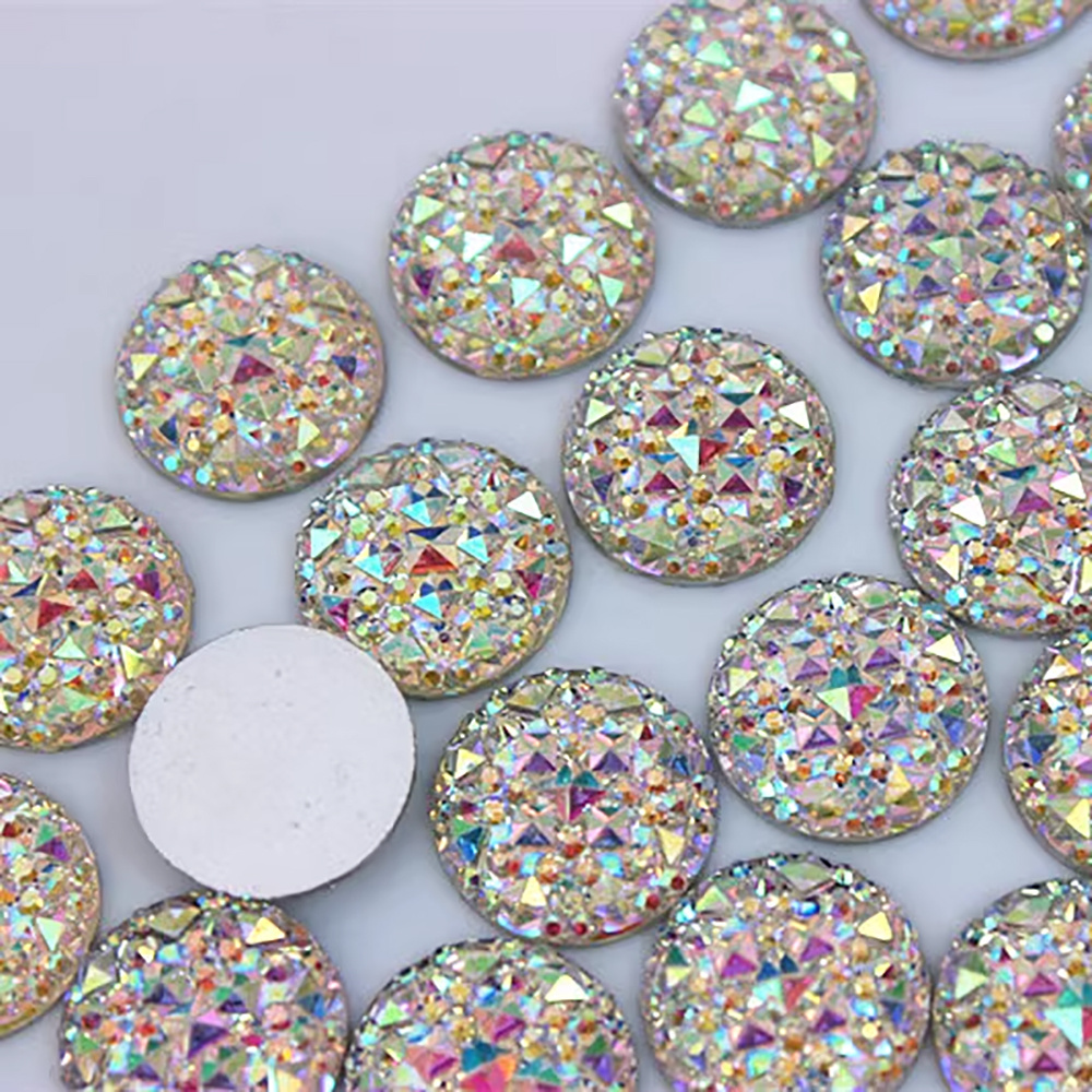 Image of 30pcs Ab Star Resin Clothing Shoes Decoration Hair Additions 1cm/0.39in