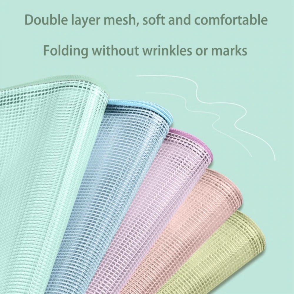 Thickened A4 File Bag Zipper PVC Transparent Mesh Large Capacity