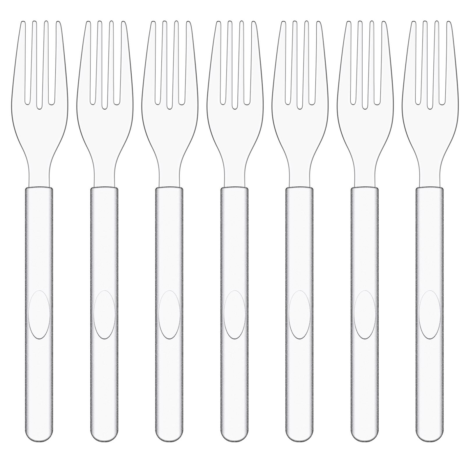 100pcs Clear Plastic Forks Heavy Duty Plastic Utensils Disposable
