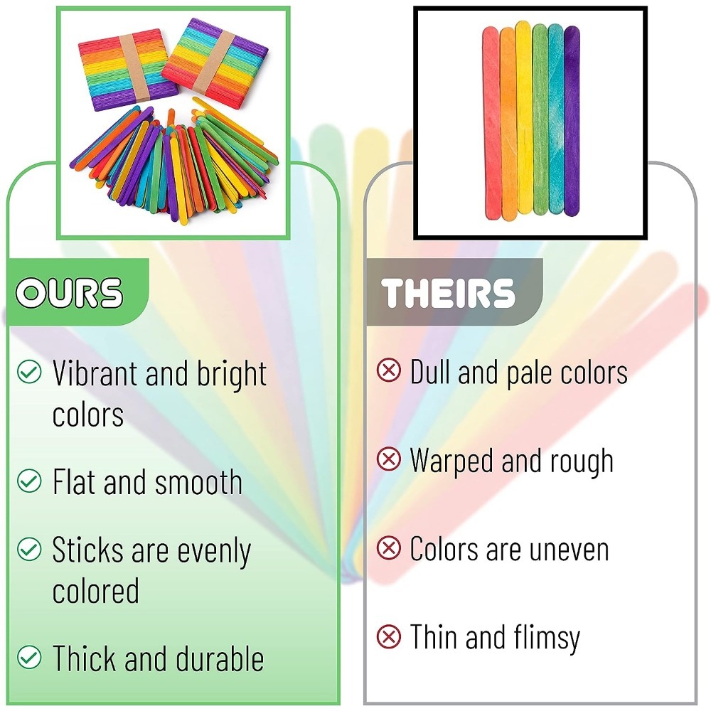 Mr. Pen Colored Popsicle Sticks Colored Craft Sticks - Temu