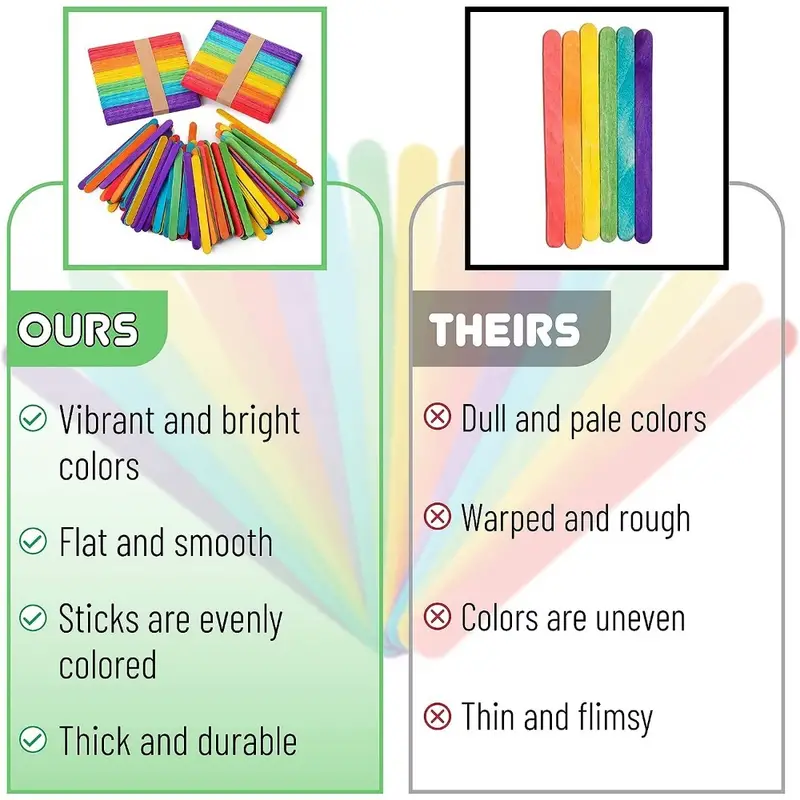 Mr. Pen Colored Popsicle Sticks Colored Craft Sticks - Temu