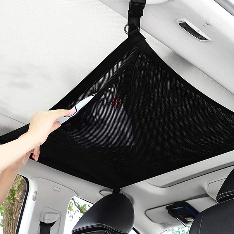 Ceiling Cargo Net Triangle Car Ceiling Cargo Net Pocket Strengthen  Load-Bearing And Droop Less Double-Layer Mesh Car Roof - AliExpress