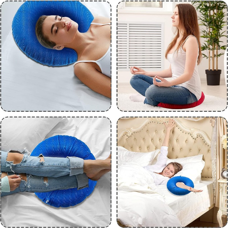 Inflatable Donut Cushion Inflatable Ring Cushion Seat Round Inflatable  Cushion Portable Donut Cushion Pillow For Home Office Chair Wheelchair  Car,with Inflation Cylinder - Temu