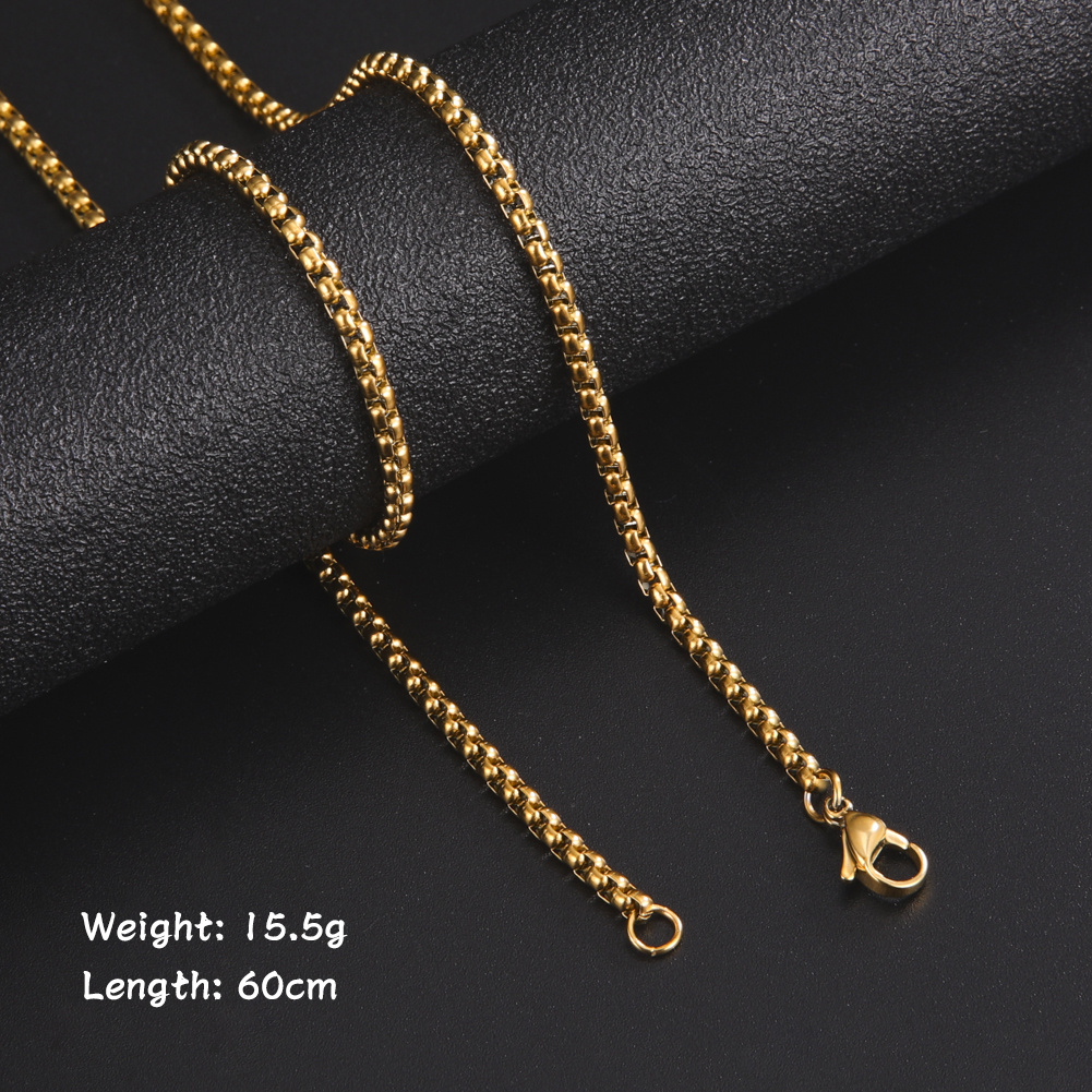 Wholesale Gold Stainless Steel Box Necklace Chains for Jewelry