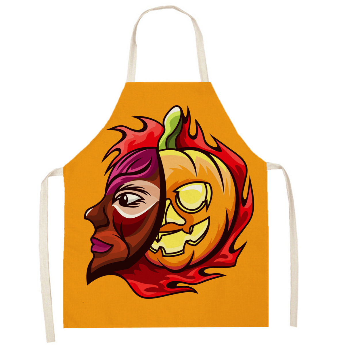 Halloween Pumpkin Mask Aprons Apron Kitchen Apron Men Apron - Temu ...