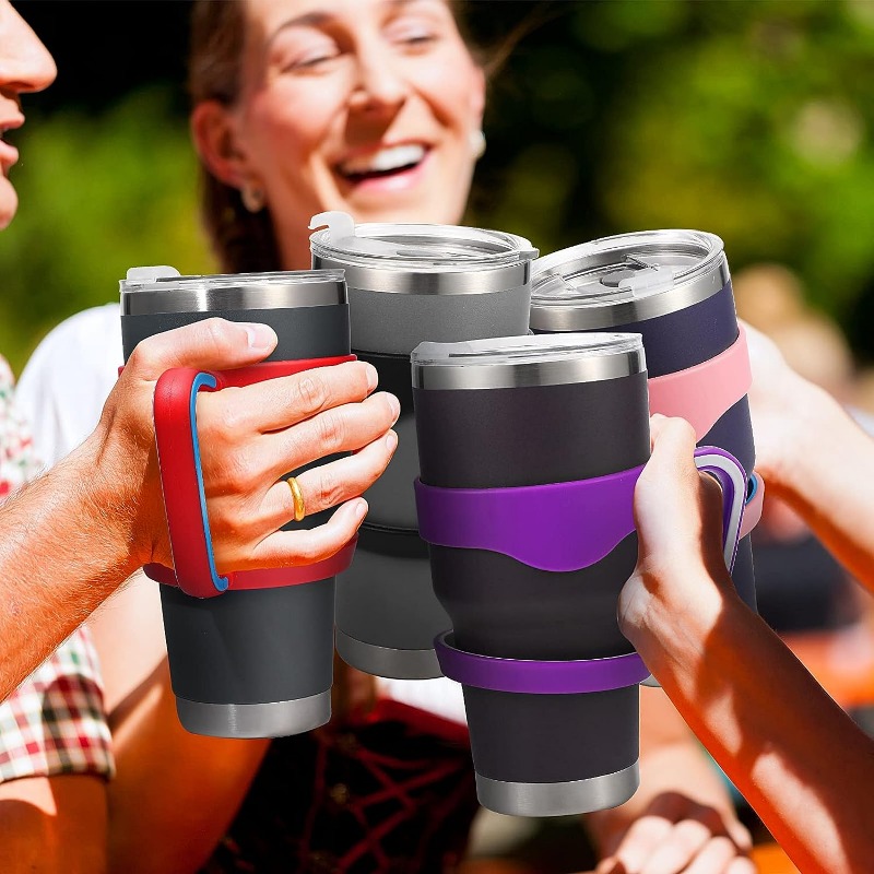 Non-Slip Tumbler Handle for 30oz Cup - Lightweight,Spill Proof