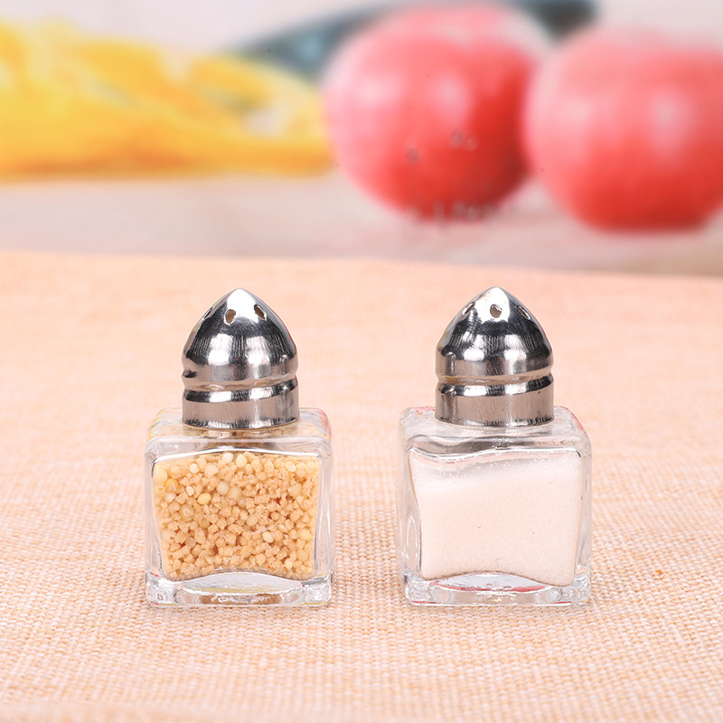 1PC Small Spice Salt and Pepper Bottles Mini Glass Condiment