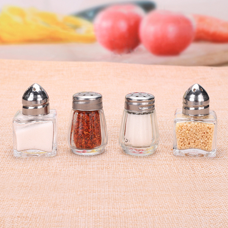 1PC Small Spice Salt and Pepper Bottles Mini Glass Condiment