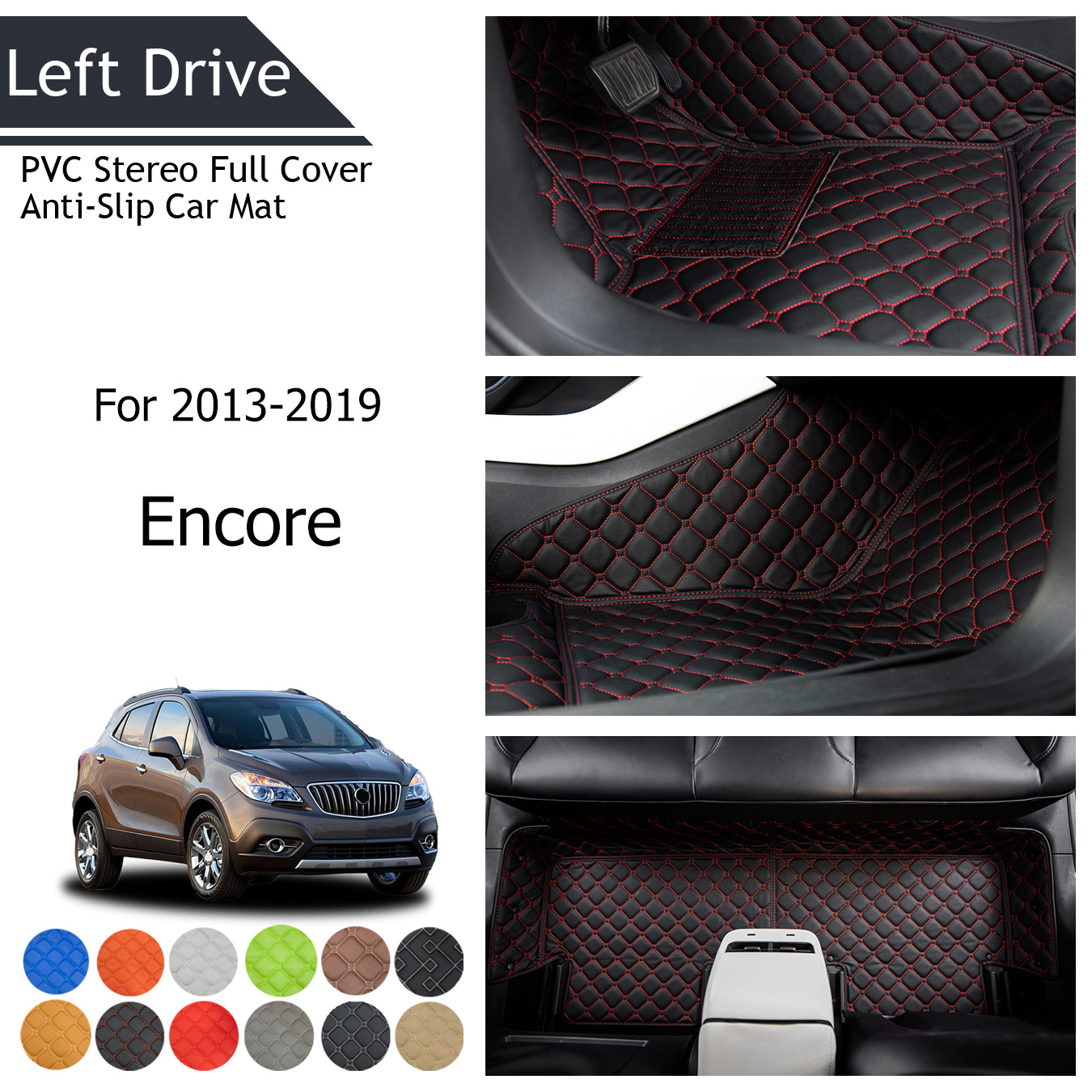 

Tegart[lhd]fits For Buick Encore 2013-2019 3 Layer Pvc Stereo Full Cover Anti-slip Car Mat