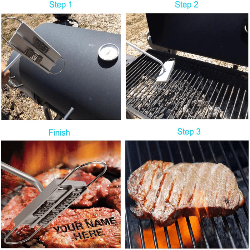 Bbq Branding Iron Changeable Letters Personalized Meat Temu