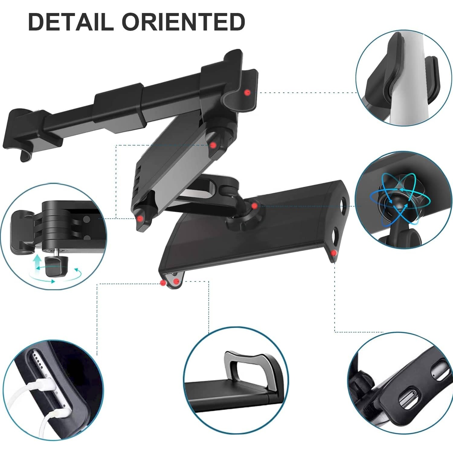 OSALADI Rückenkissen Handyhalter reisender autositz reisekopfkissen  handyhalter für Auto Universeller LKW-Lenker Ständer für Tablet-Halterung
