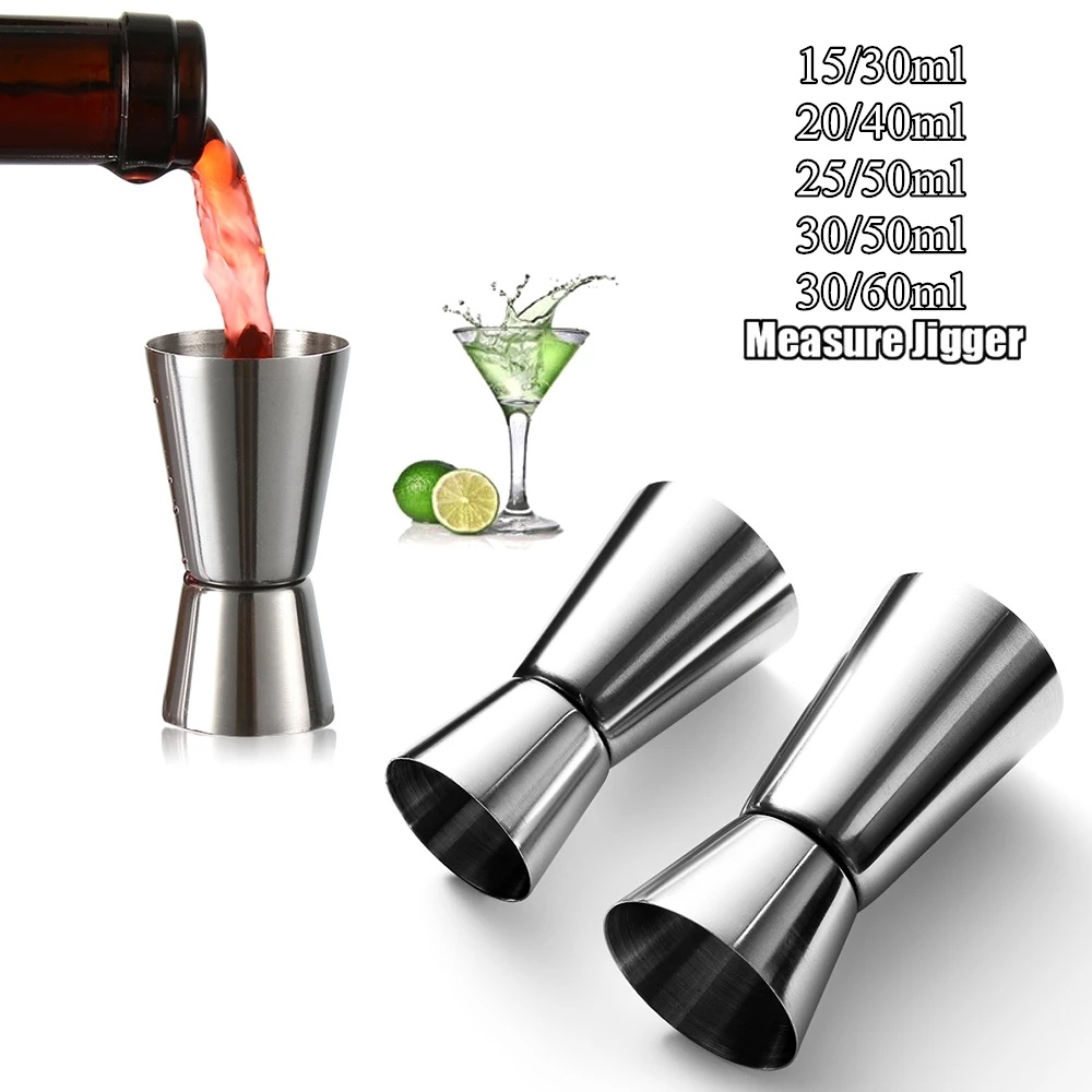 Measuring Shot Cup Ounce Jigger Bar Cocktail Drink Mixer Liquor Measuring