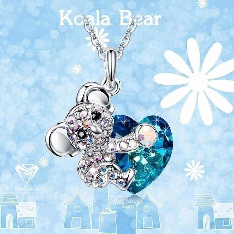 Trendy Cute Cartoon Koala Pendant Bff Necklace - Temu