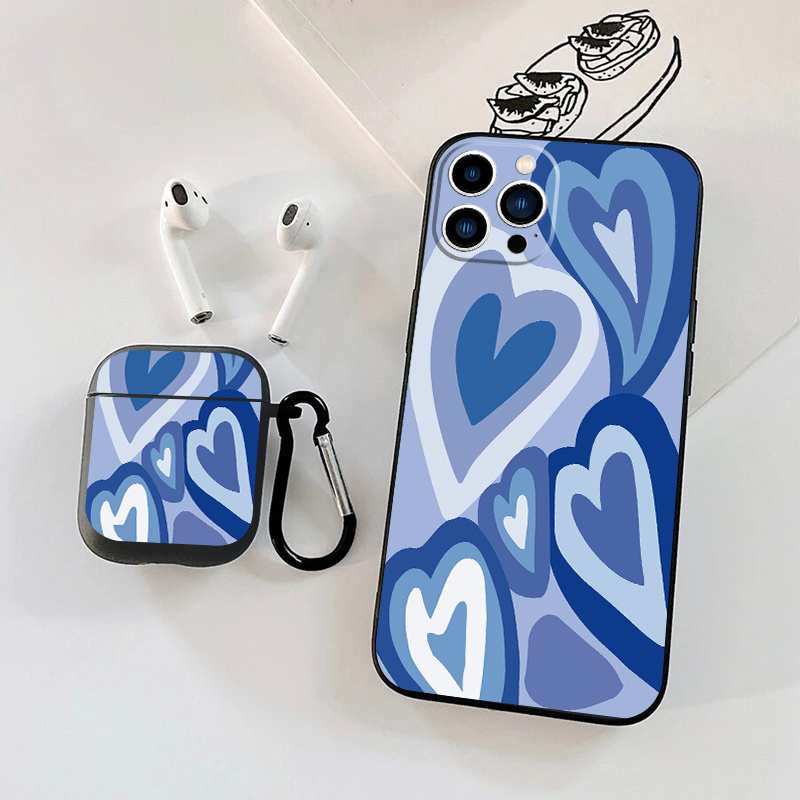 Blue LV Iphone Case & AirPod Case
